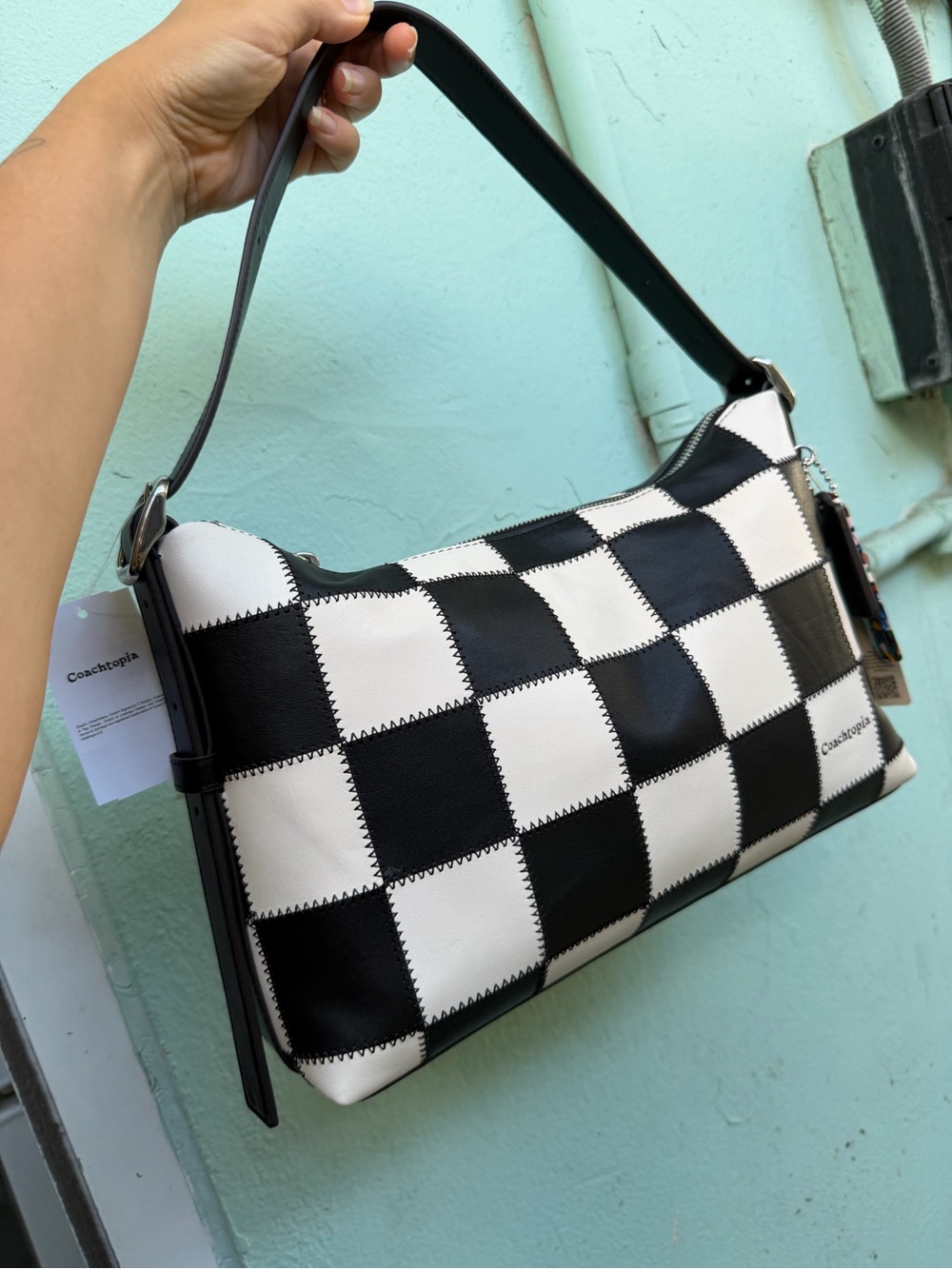 Coach Coachtopia Alter Ego (bigger size) Black & White Checkered